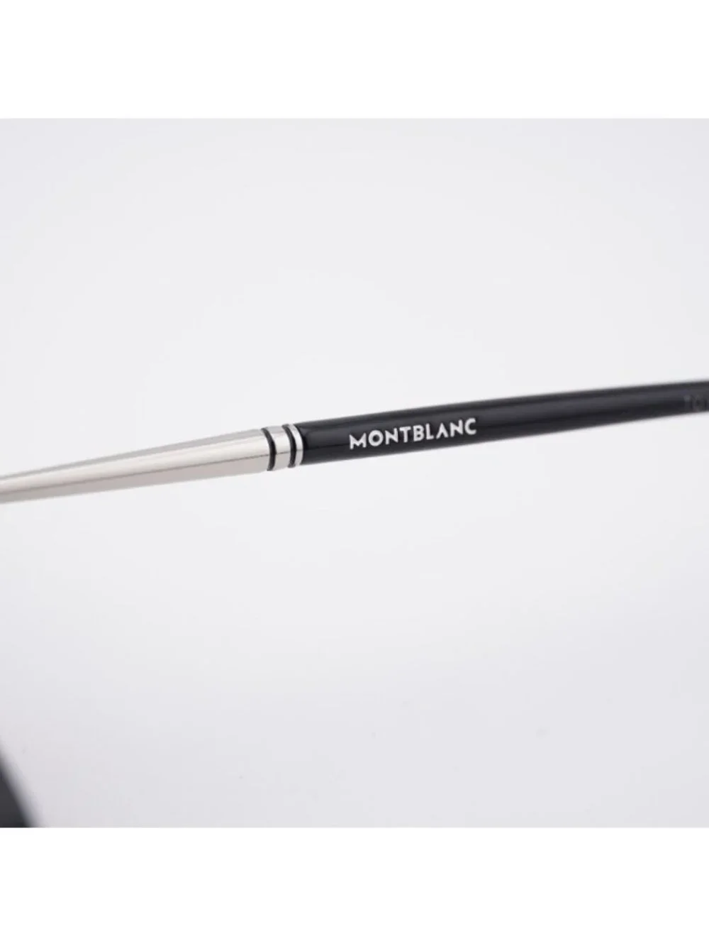 Montblanc MB0243O 001 Eyeglasses Black/Silver 52mm Square Frame